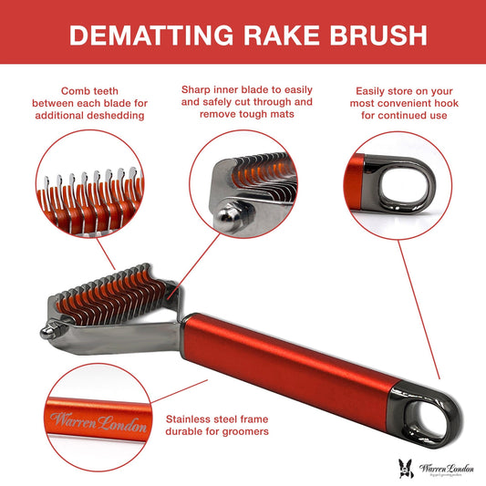Dematting Rake Brush for Dogs and Cats