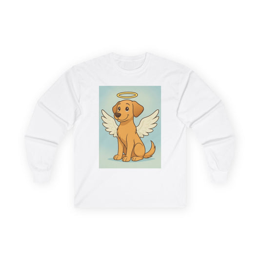 Angel Dog Long Sleeve Tee for Pet Lovers