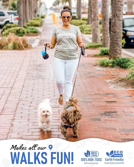 Portable Pet Water Bottle with Built-In Bowl for Dogs & Cats