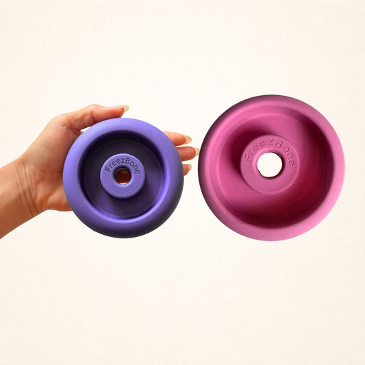 Freez Doughnut™ Durable Treat Dispensing Dog Toy | Fillable Frozen Chew Toy for Dogs