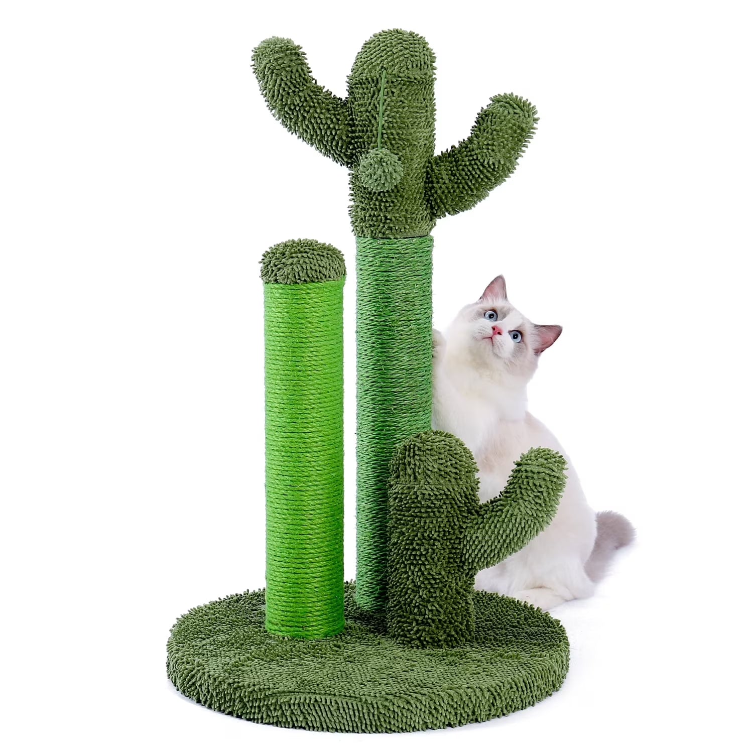 PAWZ Road 23" Cactus Cat Scratching Posts Medium Sisal Cat Scratcher,Green
