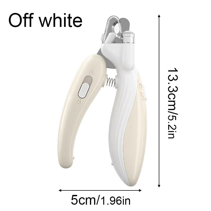 LED Dog & Cat Nail Clippers with Safety Light & Nail Catcher | Professional Pet Nail Trimmer