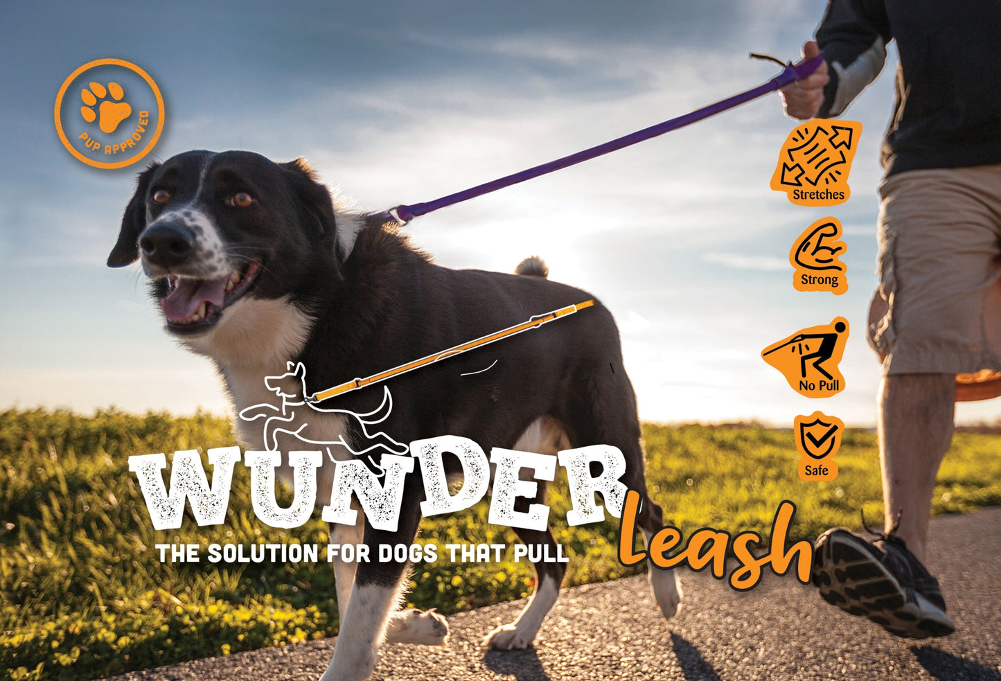 WUNDERleash™ Original No-Pull Dog Leash | Shock-Absorbing Stretch Training Leash