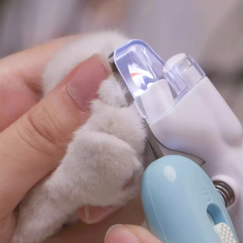 LED Dog & Cat Nail Clippers with Safety Light & Nail Catcher | Professional Pet Nail Trimmer