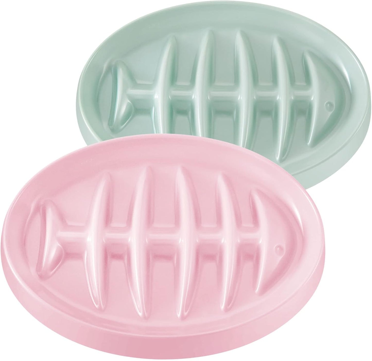 Fishbone Slow Feeder Bowl for Cats & Small Dogs | Interactive Anti-Gulping Pet Feeding Dish