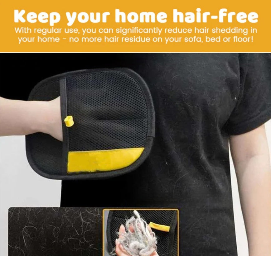 Cat Grooming Glove for Shedding & Hair Removal | Gentle Deshedding Massage Mitt