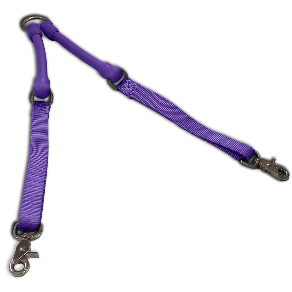 No-Tangle Double Dog Leash Coupler | Shock-Absorbing 2 Dog Walking Attachment
