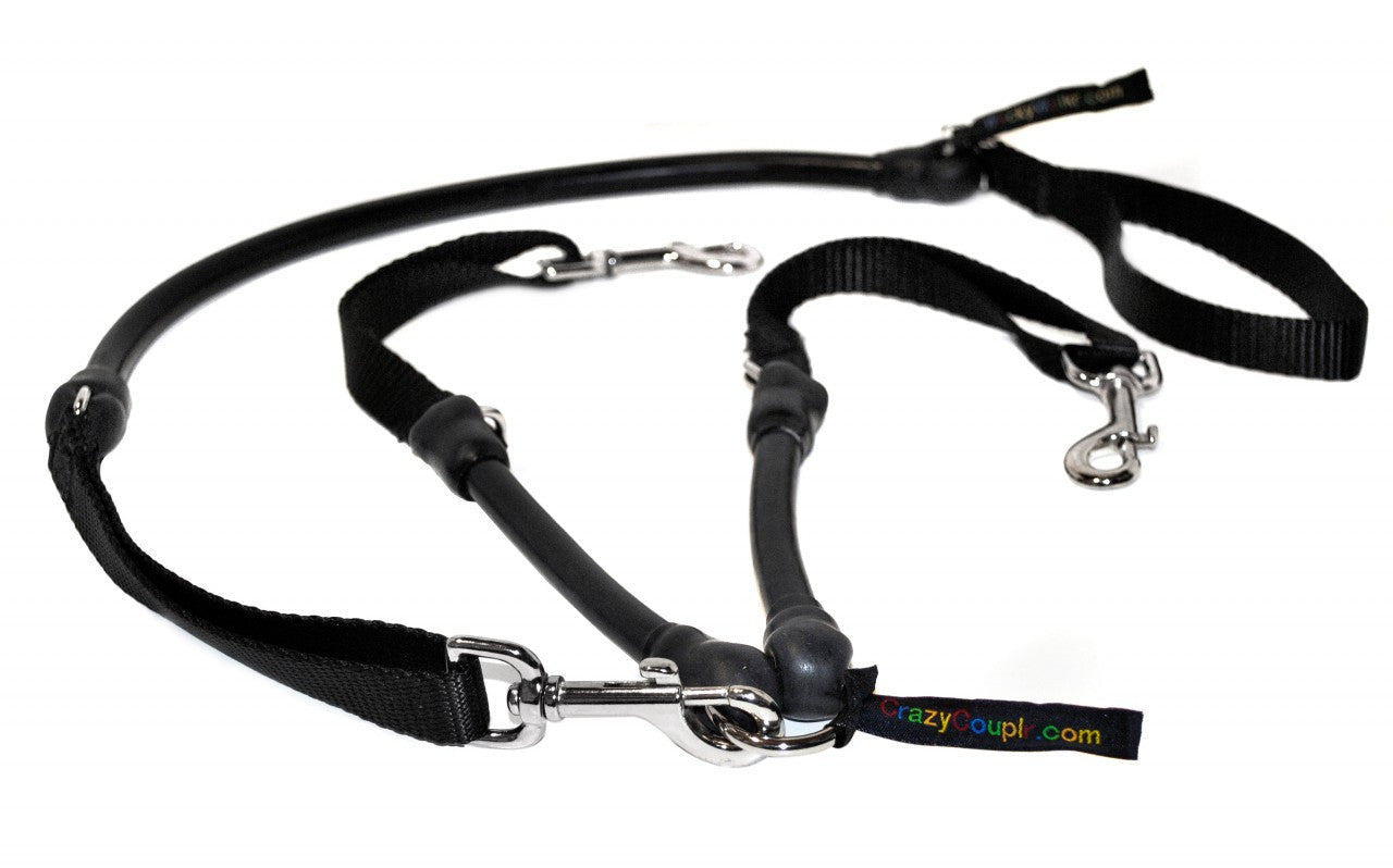 No-Tangle Double Dog Leash Coupler | Shock-Absorbing 2 Dog Walking Attachment