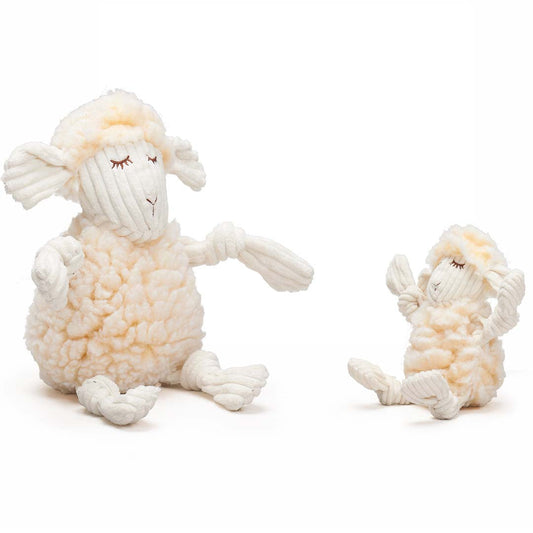 Louise Lamb HuggleFleece® FlufferKnottie™ Plush Dog Toy | Soft & Durable Squeaky Tug Toy