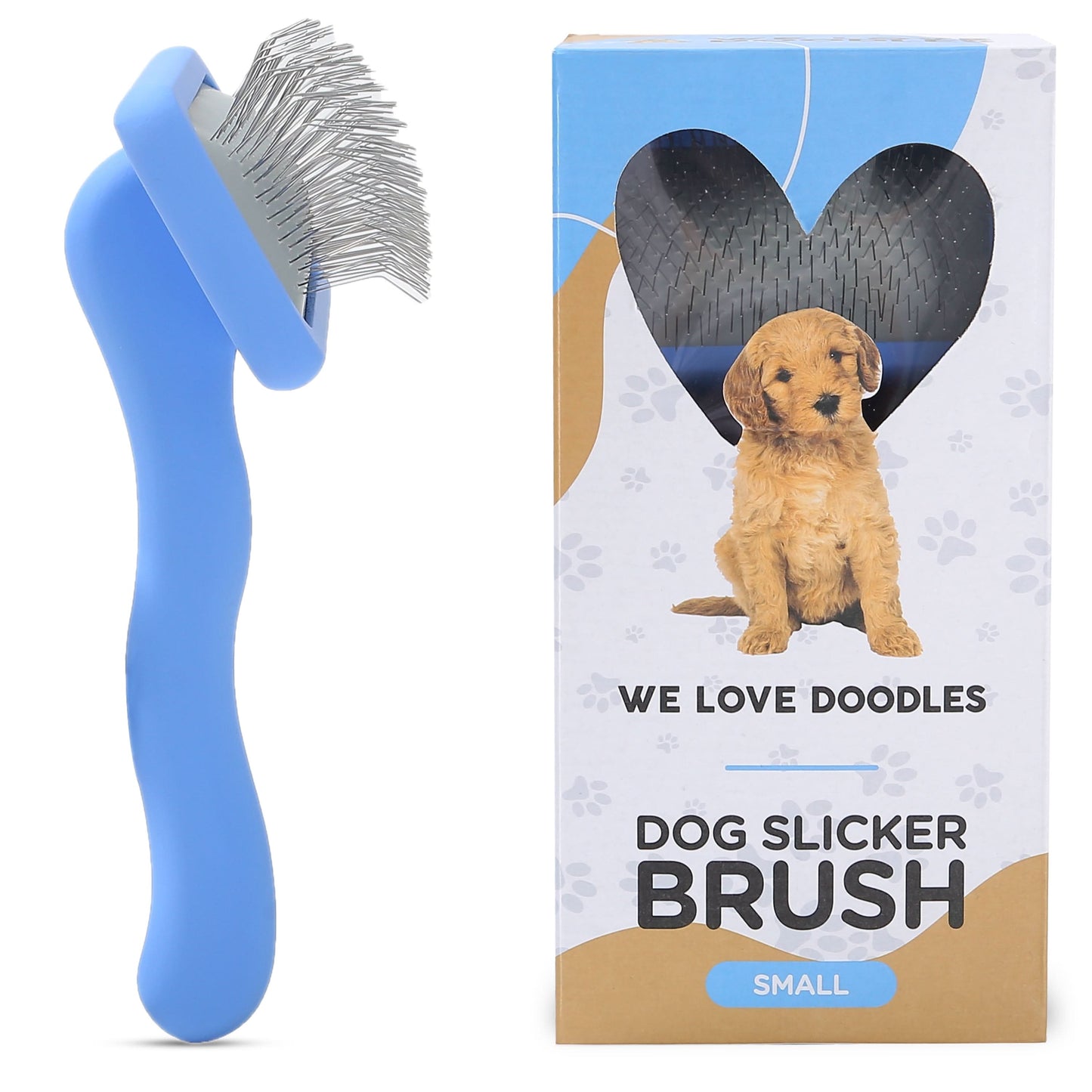 Professional Long Pin Slicker Brush for Dogs | Deshedding & Dematting Grooming Brush