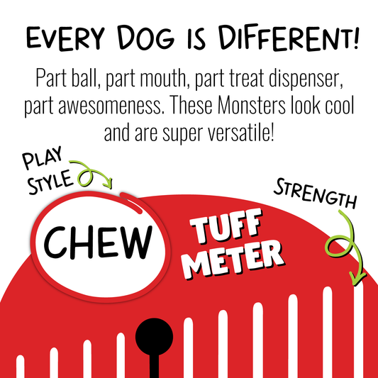 Monster Ball Treat Dispensing Dog Toy | Durable Interactive Chew & Fetch Ball