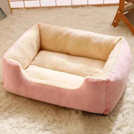 Ultra-Calming Plush Dog & Cat Bed | Washable Anti-Anxiety Faux Fur Pet Bed