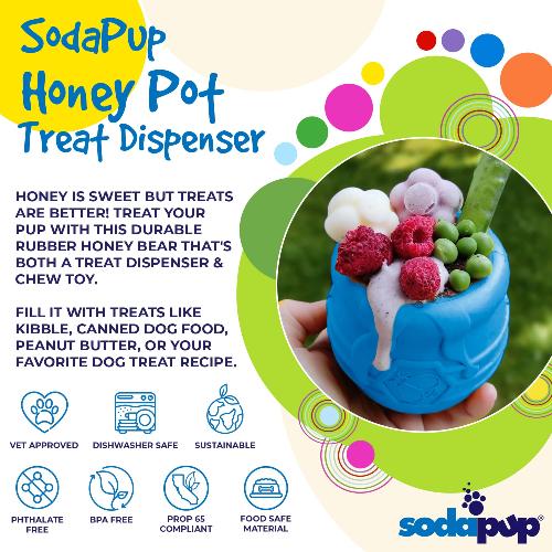 Honey Pot Treat Dispenser Dog Toy | USA-Made Durable Enrichment Cup for Dogs