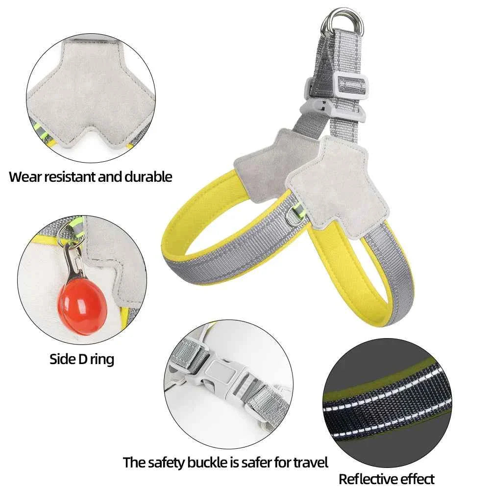 Reflective No-Pull Dog Harness – Adjustable Vest for Small & Medium Dogs