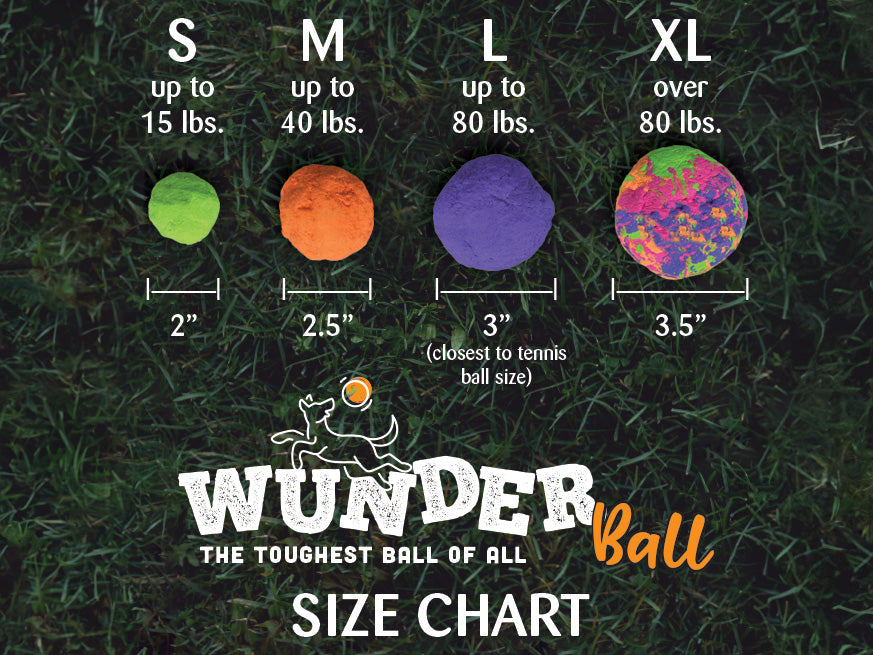 WUNDERball™ Natural Rubber Fetch Ball | Durable Floating Dog Toy for Aggressive Chewers