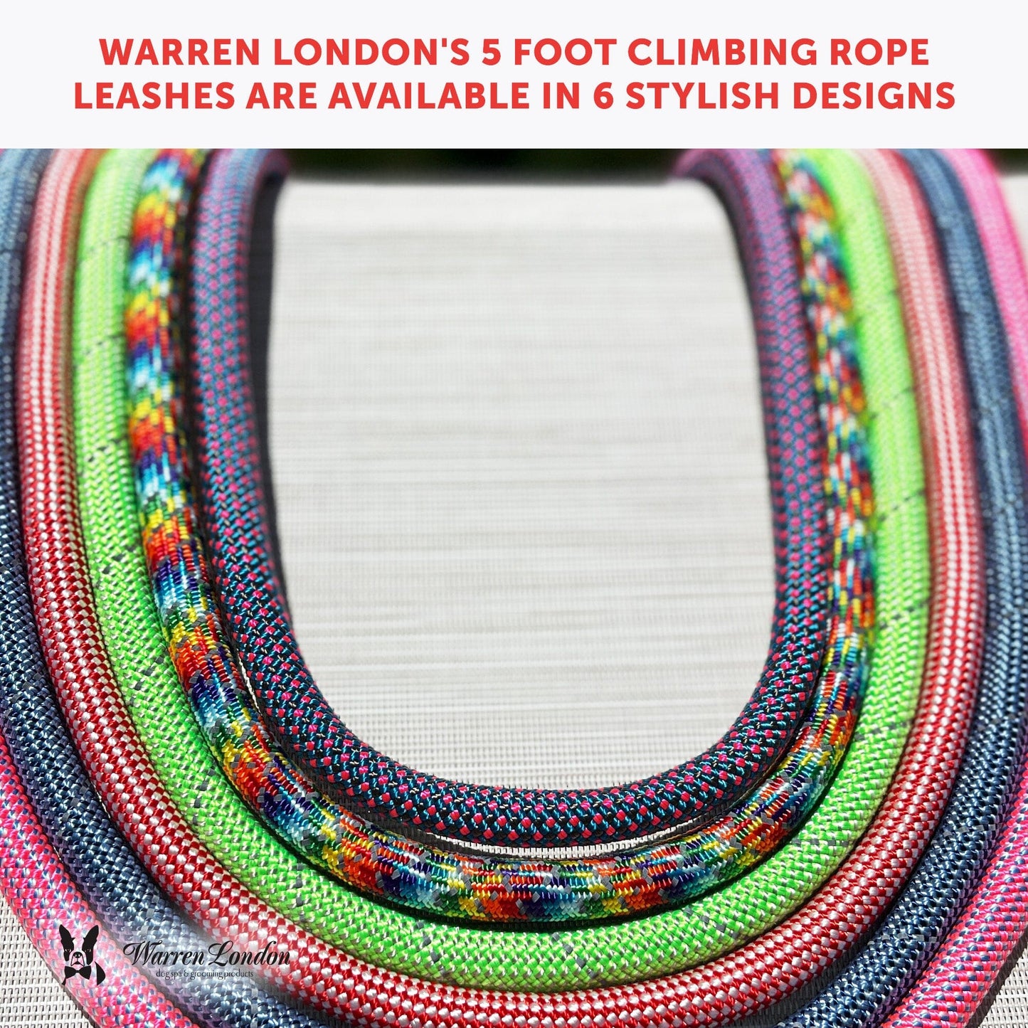 Rope Leash - Blue Reflective