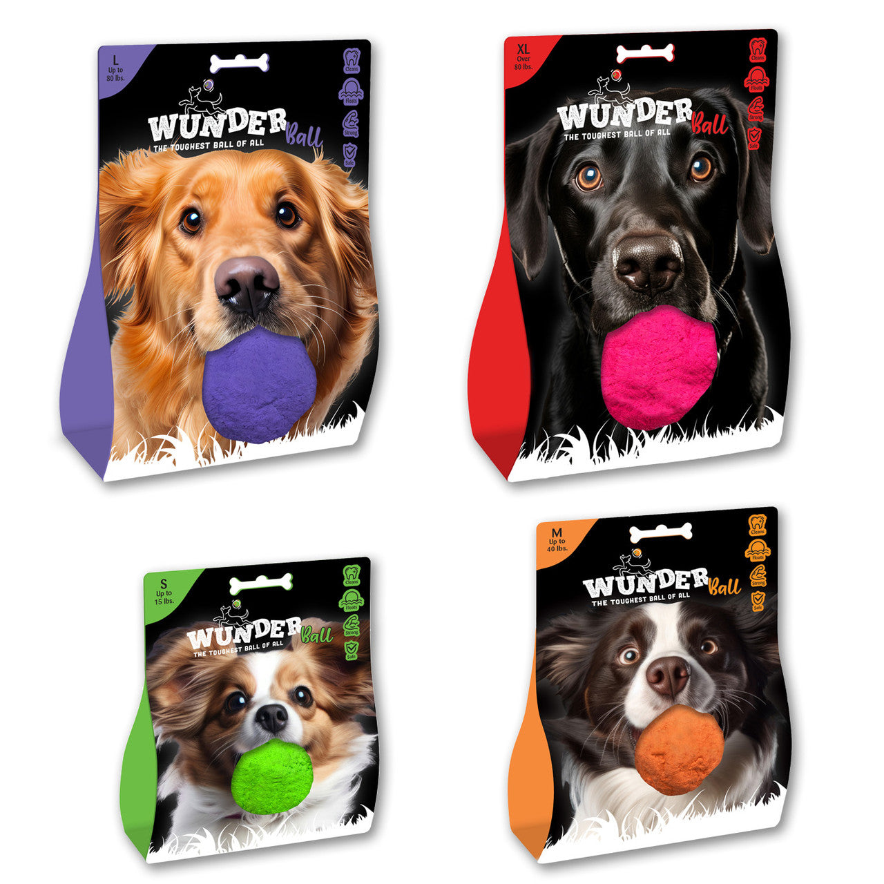WUNDERball™ Natural Rubber Fetch Ball | Durable Floating Dog Toy for Aggressive Chewers