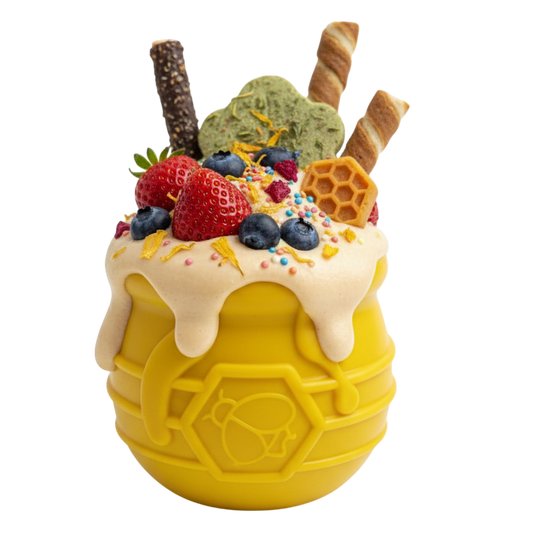 Honey Pot Treat Dispenser Dog Toy | USA-Made Durable Enrichment Cup for Dogs