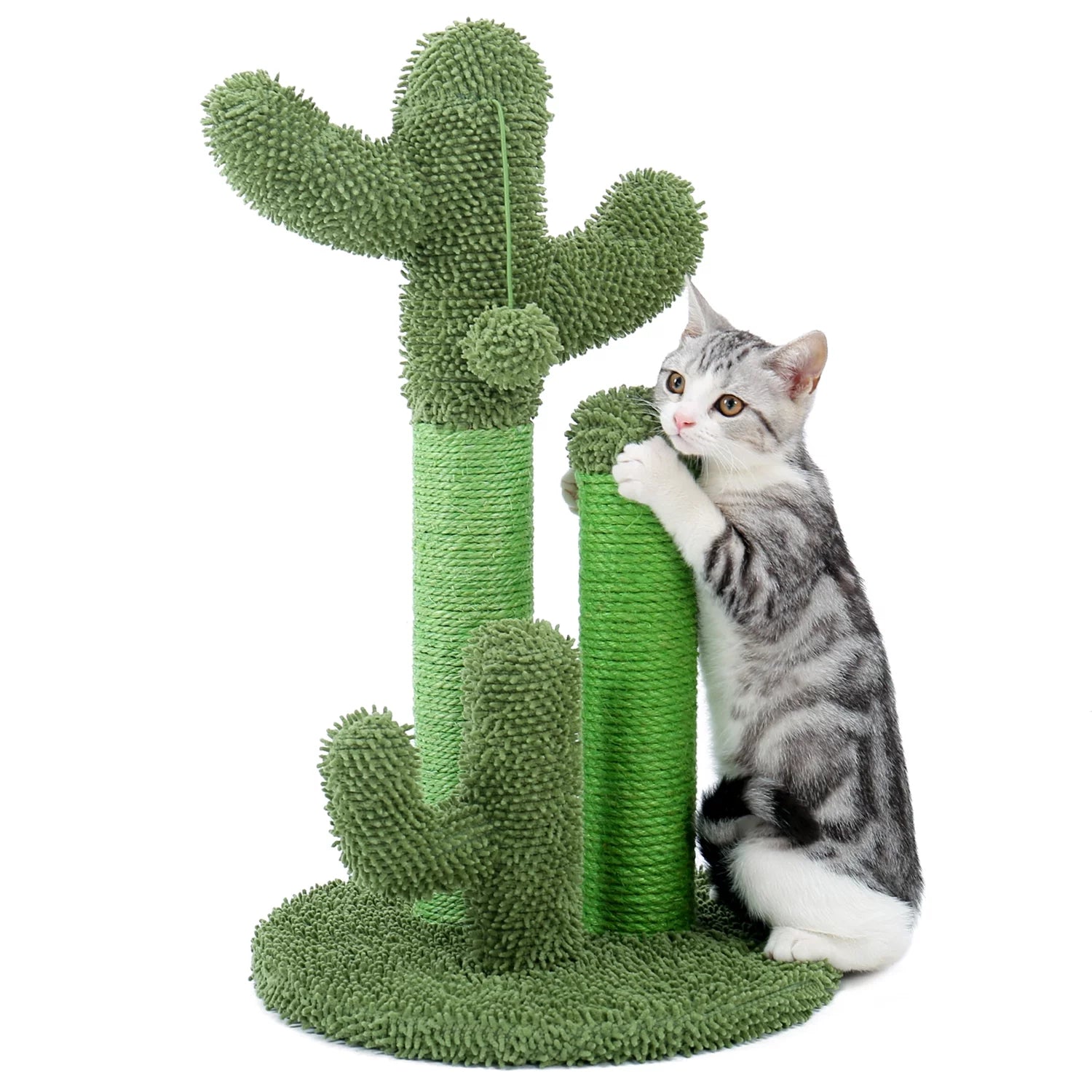 PAWZ Road 27" Cactus Cat Scratching Posts Sisal Cat Scratcher Green Large