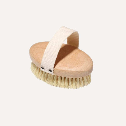 Tilley + Me Bamboo Dry Body Brush | Natural Exfoliating Massage Brush for Smooth, Healthy Skin