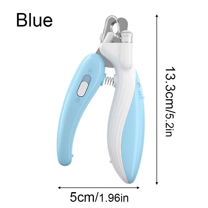 LED Dog & Cat Nail Clippers with Safety Light & Nail Catcher | Professional Pet Nail Trimmer