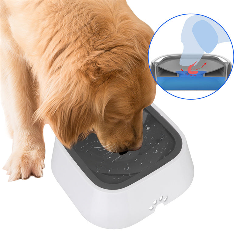 1.5L Floating Pet Water Bowl | Anti-Spill Slow Drinking Water Bowl for Dogs & Cats