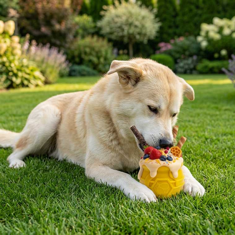 Honey Pot Treat Dispenser Dog Toy | USA-Made Durable Enrichment Cup for Dogs