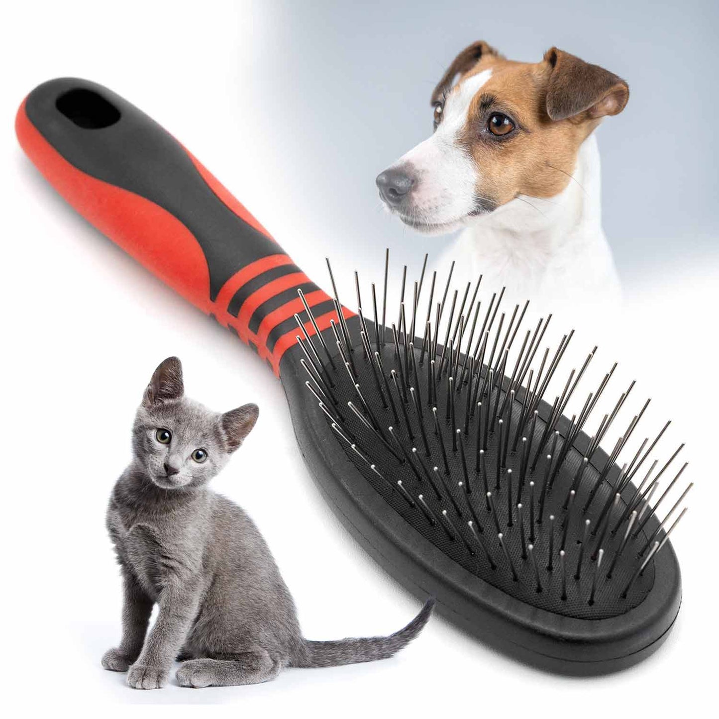 Pet Grooming Slicker Brush for Dogs & Cats (Detangling & Deshedding)