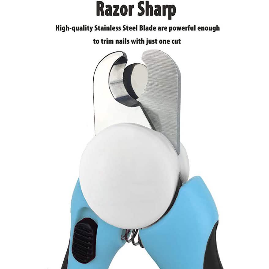 Professional Dog & Cat Nail Clippers with Safety Guard & Built-In Nail File