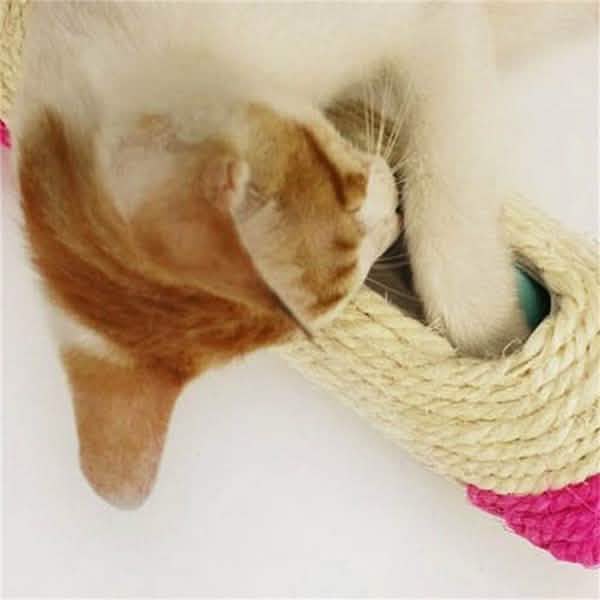 Interactive Sisal Cat Scratching Roller with 3 Rolling Balls | Scratch & Play Toy for Indoor Cats