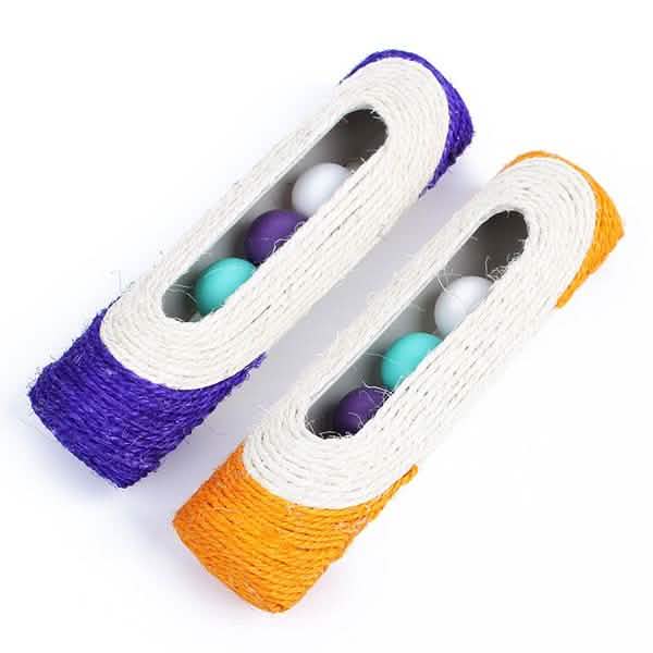 Interactive Sisal Cat Scratching Roller with 3 Rolling Balls | Scratch & Play Toy for Indoor Cats