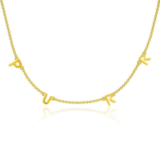 Letter Necklace | MEOW and PURR