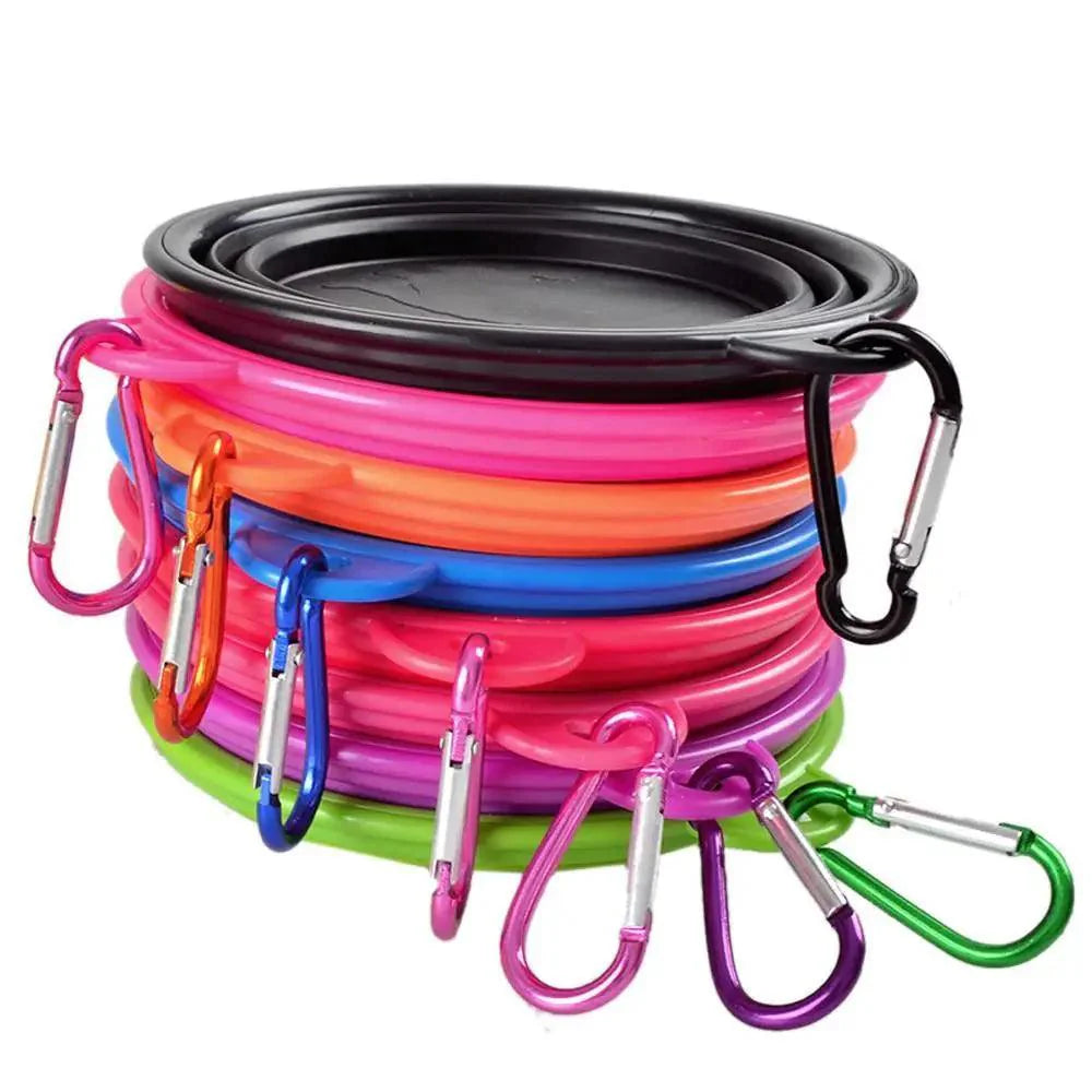 Collapsible Pet Travel Bowl for Dogs & Cats (Portable Silicone)