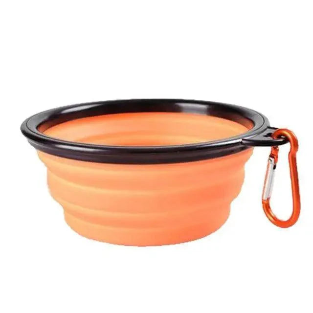 Collapsible Pet Travel Bowl for Dogs & Cats (Portable Silicone)