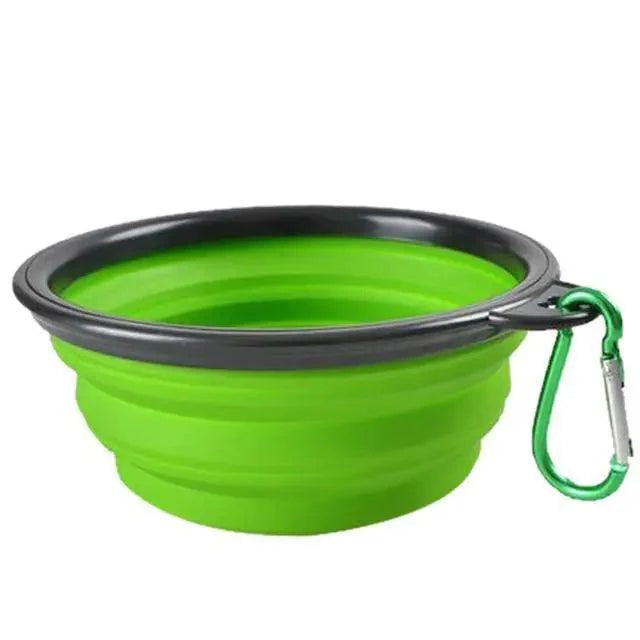 Collapsible Pet Travel Bowl for Dogs & Cats (Portable Silicone)