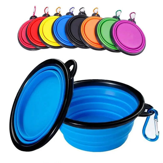Collapsible Pet Travel Bowl for Dogs & Cats (Portable Silicone)