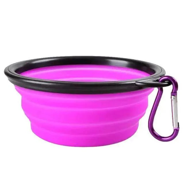 Collapsible Pet Travel Bowl for Dogs & Cats (Portable Silicone)