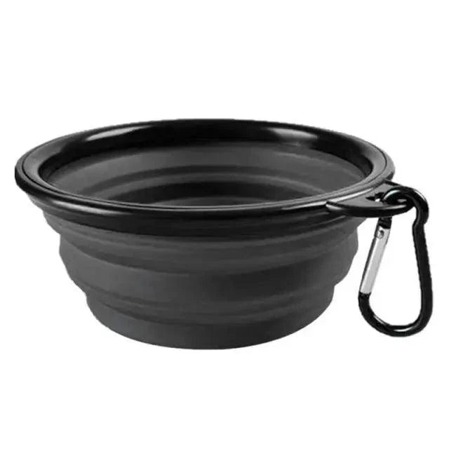 Collapsible Pet Travel Bowl for Dogs & Cats (Portable Silicone)